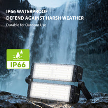 Load image into Gallery viewer, Pro 6 Series 200W 30,000LM LED Flood Light Outdoor, ETL Certified, 100V–277V, 5000K Daylight, IP66 Waterproof Floodlight for Driveway Backyard Sports Court Riding Arena Parking Lot Stadium
