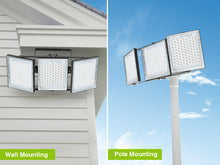 Load image into Gallery viewer, LED Flood Lights Outdoor, STASUN Max Series 750W 75000LM 6000K Dusk to Dawn Outdoor Lighting with Photocell, IP66 Waterproof, 3 Heads Adjustable Wide Outside Lighting for Parking Lot, Yard, Street, Stadium