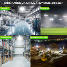 Load image into Gallery viewer, LED Flood Light Outdoor, STASUN Max Series 750W 75000lm 6000K Daylight White IP66 Waterproof, Stadium Lighting Commercial Parking Lot Light, Black