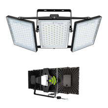 Load image into Gallery viewer, LED Flood Lights Outdoor, STASUN Max Series 750W 75000LM 6000K Dusk to Dawn Outdoor Lighting with Photocell, IP66 Waterproof, 3 Heads Adjustable Wide Outside Lighting for Parking Lot, Yard, Street, Stadium