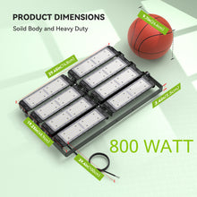 Load image into Gallery viewer, STASUN Pro 2 Series Stadium Lights, 200W / 300W / 400W / 600W / 800W LED Flood Lights Outdoor, 150LM/W, 5000K Daylight, 100-277V, IP66 Waterproof, ETL Certified, Optional Dusk to Dawn (Manual On/Off), for Stadium, Arena, Court, Parking Lot