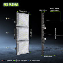 Load image into Gallery viewer, STASUN 900W LED Flood Light, Mini Series Stadium Lighting, 90000LM 6000K Daylight White, IP66 Waterproof, 3 Adjustable Panels