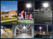 Load image into Gallery viewer, LED Flood Light Outdoor, STASUN Max Series 900W 90000lm 6000K Daylight White IP66 Waterproof, Stadium Lighting Commercial Parking Lot Light, Black