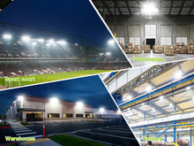 Load image into Gallery viewer, LED Flood Lights Outdoor, STASUN Max Series 900W 90000LM 6000K Dusk to Dawn Outdoor Lighting with Photocell, IP66 Waterproof, 3 Heads Adjustable Wide Outside Lighting for Parking Lot, Yard, Street, Stadium