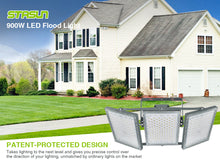 Load image into Gallery viewer, LED Flood Light Outdoor, STASUN Max Series 900W 90000lm 6000K Daylight White IP66 Waterproof, Stadium Lighting Commercial Parking Lot Light, Gray