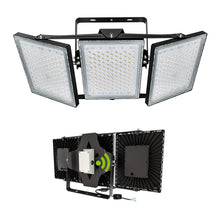 Load image into Gallery viewer, LED Flood Lights Outdoor, STASUN Max Series 900W 90000LM 6000K Dusk to Dawn Outdoor Lighting with Photocell, IP66 Waterproof, 3 Heads Adjustable Wide Outside Lighting for Parking Lot, Yard, Street, Stadium