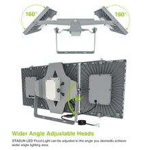 Load image into Gallery viewer, LED Flood Lights Outdoor, STASUN Max Series 900W 90000LM 6000K Dusk to Dawn Outdoor Lighting with Photocell, IP66 Waterproof, 3 Heads Adjustable Wide Outside Lighting for Parking Lot, Yard, Street, Stadium
