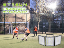 Load image into Gallery viewer, STASUN 2 Pack 480W LED Flood Lights, Mini Series Exterior Floodlights, 48000LM 6000K Daylight White IP66 Waterproof 3 Adjustable Panels