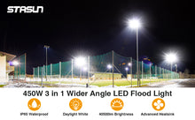 Load image into Gallery viewer, STASUN Pro Series 450W LED Flood Light, 5000K, Black