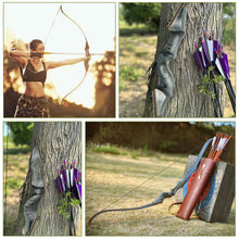 Load image into Gallery viewer, Black Hunter Takedown Recurve Bow, Left Hand Bow GLURAK 60" Wooden Archery Bow Hunting Bow for Outdoor Training Practice, 25-60lb