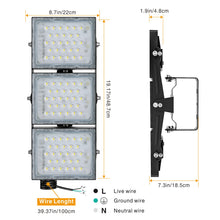 Load image into Gallery viewer, STASUN Pro Series 150W LED Flood Light, 3000K, Black