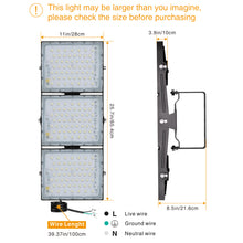 Load image into Gallery viewer, STASUN Pro Series 300W LED Flood Light, 5000K, Black