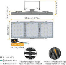 Load image into Gallery viewer, STASUN Pro Series 300W LED Flood Light, 5000K, Gray