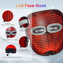 Load image into Gallery viewer, CHICLUX 3-Color LED Red Light Mask - Red, Blue, and Yellow Light Therapy for Skin Rejuvenation, Anti-Aging, and Acne Treatment - Home Use Facial Mask with Clinically Proven Skin Care Technology for Youthful, Glowing Skin
