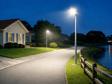 Load image into Gallery viewer, LED 200W Parking Lot Light, Outdoor Street Light, Optional Photocell 30,000LM, POLE MOUNT / WALL MOUNT, 2-Head Adjustable, 360° Rotation &amp; 120° Tilt, Horizontal/Vertical Mount, IP66, 100–277V, ETL, Hardwired
