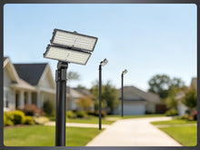Load image into Gallery viewer, LED 200W Parking Lot Light, Outdoor Street Light, Optional Photocell 30,000LM, POLE MOUNT / WALL MOUNT, 2-Head Adjustable, 360° Rotation &amp; 120° Tilt, Horizontal/Vertical Mount, IP66, 100–277V, ETL, Hardwired

