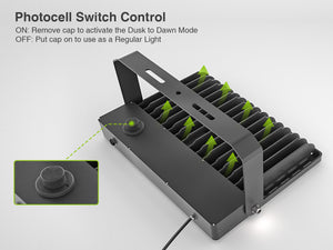 240W 36000LM Dusk to Dawn LED Stadium Flood Lights - Photocell, Professional Grade Security Lights - High-Intensity, Energy-Efficient, 5000K for Yard, Sports, Street