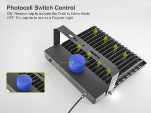 400W 60000LM Dusk to Dawn LED Stadium Flood Lights - Photocell, Professional Grade Security Lights - High-Intensity, Energy-Efficient, 5000K for Yard, Sports, Street