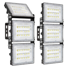 Load image into Gallery viewer, STASUN 2 Pack 150W LED Flood Lights, Mini Series Outdoor Floodlight, 15000LM 6000K Daylight White IP66 Waterproof 3 Adjustable Heads
