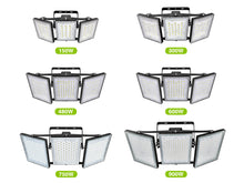 Load image into Gallery viewer, STASUN LED Flood Light Outdoor, 150W 15000lm 3000K Daylight White IP66 Waterproof, Commercial Parking Lot Light,3 Heads for Yard Street Stadium House Floodlight Bright Security Lights for Outdoor Area
