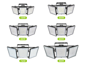 STASUN LED Flood Light Outdoor, 150W 15000lm 3000K Daylight White IP66 Waterproof, Commercial Parking Lot Light,3 Heads for Yard Street Stadium House Floodlight Bright Security Lights for Outdoor Area