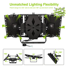 Load image into Gallery viewer, STASUN LED Flood Light Outdoor, 150W 15000lm 3000K Daylight White IP66 Waterproof, Commercial Parking Lot Light,3 Heads for Yard Street Stadium House Floodlight Bright Security Lights for Outdoor Area
