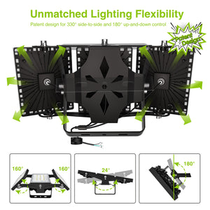 STASUN LED Flood Light Outdoor, 150W 15000lm 3000K Daylight White IP66 Waterproof, Commercial Parking Lot Light,3 Heads for Yard Street Stadium House Floodlight Bright Security Lights for Outdoor Area
