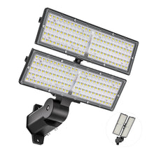 Load image into Gallery viewer, LED 200W Parking Lot Light, Outdoor Street Light, Optional Photocell 30,000LM, POLE MOUNT / WALL MOUNT, 2-Head Adjustable, 360° Rotation &amp; 120° Tilt, Horizontal/Vertical Mount, IP66, 100–277V, ETL, Hardwired
