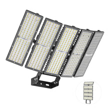 Load image into Gallery viewer, LED 500W Parking Lot Light, Outdoor Street Light, Optional Photocell 75,000LM, POLE MOUNT / WALL MOUNT, 2-Head Adjustable, 360° Rotation &amp; 120° Tilt, Horizontal/Vertical Mount, IP66, 100–277V, ETL, Hardwired
