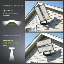 Load image into Gallery viewer, LED 200W Parking Lot Light, Outdoor Street Light, Optional Photocell 30,000LM, POLE MOUNT / WALL MOUNT, 2-Head Adjustable, 360° Rotation &amp; 120° Tilt, Horizontal/Vertical Mount, IP66, 100–277V, ETL, Hardwired
