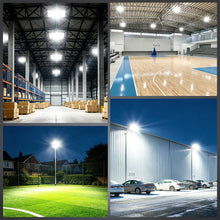 Load image into Gallery viewer, LED 500W Parking Lot Light, Outdoor Street Light, Optional Photocell 75,000LM, POLE MOUNT / WALL MOUNT, 2-Head Adjustable, 360° Rotation &amp; 120° Tilt, Horizontal/Vertical Mount, IP66, 100–277V, ETL, Hardwired
