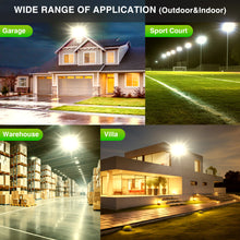 Load image into Gallery viewer, STASUN LED Flood Light Outdoor, 300W 30000lm 3000K Warm White IP66 Waterproof, Commercial Parking Lot Light,3 Heads for Yard Street Stadium House Floodlight Bright Security Lights for Outdoor Area
