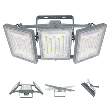 Load image into Gallery viewer, STASUN LED Flood Light Outdoor, 300W 30000lm 3000K Warm White IP66 Waterproof, Commercial Parking Lot Light,3 Heads for Yard Street Stadium House Floodlight Bright Security Lights for Outdoor Area
