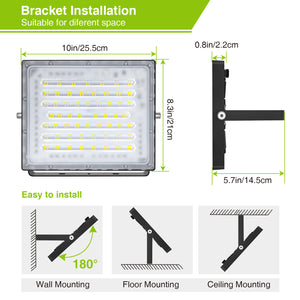 STASUN 200W Flood Lights Outdoor, 20000lm Bright LED Work Light with Plug and Switch, 6000K Daylight White LED Flood Light Outdoor, IP66 Waterproof Security Lights Yard Lights for Yard Garage Stadium