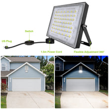 Load image into Gallery viewer, STASUN 200W Flood Lights Outdoor, 20000lm Bright LED Work Light with Plug and Switch, 6000K Daylight White LED Flood Light Outdoor, IP66 Waterproof Security Lights Yard Lights for Yard Garage Stadium
