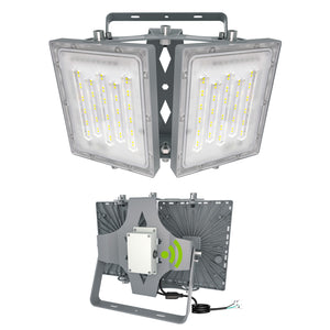 LED Flood Lights Outdoor, 200W 20000LM 6000K Dusk to Dawn Outdoor Lighting with Photocell, IP66 Waterproof, 2 Heads Adjustable Wide Outside Lighting for Parking Lot, Yard, Street, Stadium