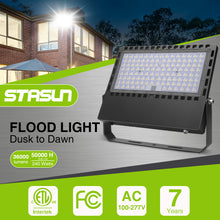 Load image into Gallery viewer, 240W 36000LM Dusk to Dawn LED Stadium Flood Lights - Photocell, Professional Grade Security Lights - High-Intensity, Energy-Efficient, 5000K for Yard, Sports, Street
