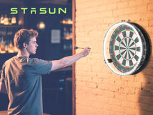 Load image into Gallery viewer, STASUN 360° Dartboard Light,White LED Darts Lighting,Dimmable Dart Board Surround Ring Lighting System,12W 6500K Magnetic Darts Light and Accessories for The Whole Board
