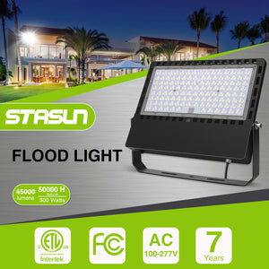 STASUN 300W 45000LM LED Stadium Flood Lights, Professional Grade Security Lights - High-Intensity, Energy-Efficient, and Long-Lasting 5000K for Yard, Sports, Street, Outdoor