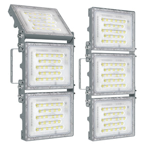 STASUN 2 Pack 300W LED Flood Lights, Mini Series Outdoor Floodlight, 30000LM 6000K Daylight White, IP66 Waterproof, 3 Adjustable Heads
