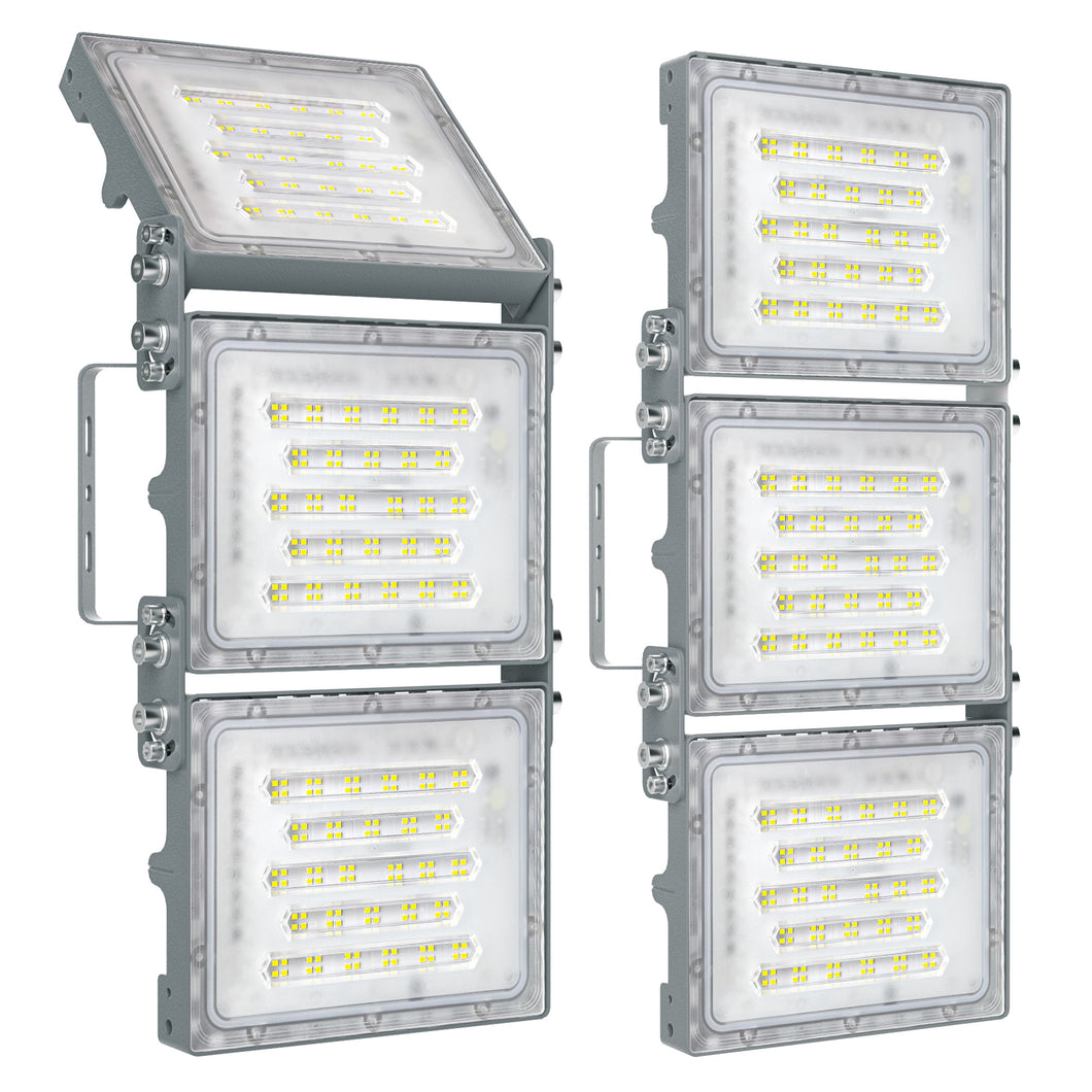 STASUN 2 Pack 300W LED Flood Lights, Mini Series Outdoor Floodlight, 30000LM 6000K Daylight White, IP66 Waterproof, 3 Adjustable Heads