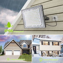 Load image into Gallery viewer, STASUN 300W Flood Lights Outdoor, 30000lm Bright LED Work Light with Plug and Switch, 6000K Daylight White LED Flood Light Outdoor, IP66 Waterproof Security Lights for Yard Garage Stadium
