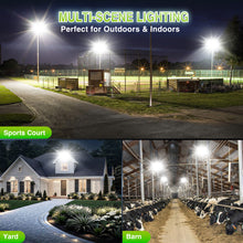 Load image into Gallery viewer, STASUN 300W LED Flood Light with Plug, Mini Series Outdoor Floodlight, 30000LM 6000K Daylight White, IP66 Waterproof, 3 Adjustable Heads, Exterior Flood Lights for Backyard, Driveway, Garage, Barn
