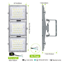 Load image into Gallery viewer, STASUN LED Flood Light Outdoor, 300W 30000lm 3000K Warm White IP66 Waterproof, Commercial Parking Lot Light,3 Heads for Yard Street Stadium House Floodlight Bright Security Lights for Outdoor Area
