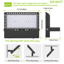 Load image into Gallery viewer, STASUN Ultra Series LED Flood Lights 300W / 400W / 500W / 600W, ETL Certified, 150LM/W High Brightness Outdoor LED Security Lights, IP66 Waterproof 5000K Cool White
