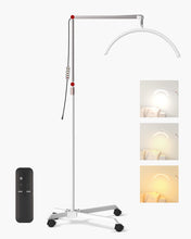 Load image into Gallery viewer, Lash Light for Eyelash Tech, Half Moon Light for Eyelash Extensions, LED Half Moon Floor Lamp Lash Extension Light Esthetician Light for Beauty Care, Tattoo Artists, Nail Tech, Salon SPA, Skincare
