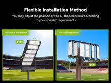 Load image into Gallery viewer, STASUN Pro 2 Series Stadium Lights, 200W / 300W / 400W / 600W / 800W LED Flood Lights Outdoor, 150LM/W, 5000K Daylight, 100-277V, IP66 Waterproof, ETL Certified, Optional Dusk to Dawn (Manual On/Off), for Stadium, Arena, Court, Parking Lot
