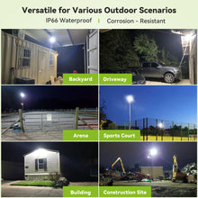 Load image into Gallery viewer, Pro 6 Series 200W 30,000LM LED Flood Light Outdoor, ETL Certified, 100V–277V, 5000K Daylight, IP66 Waterproof Floodlight for Driveway Backyard Sports Court Riding Arena Parking Lot Stadium
