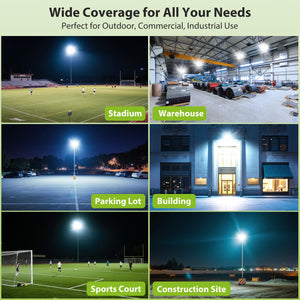 STASUN 1000W LED Stadium Lights Outdoor – Ultra Series High Power, ETL Certified, 150000LM, 5000K Daylight, 60° Beam, 100-277V, IP67 Waterproof Flood Lights for Arena, Sports Field, Parking Lot