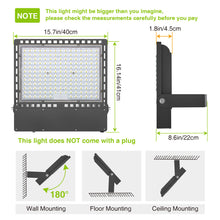 Load image into Gallery viewer, 400W 60000LM Dusk to Dawn LED Stadium Flood Lights - Photocell, Professional Grade Security Lights - High-Intensity, Energy-Efficient, 5000K for Yard, Sports, Street
